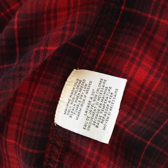 Denim & Supply Ralph Lauren Red Pintuck Plaid Top - Picture 6 of 6